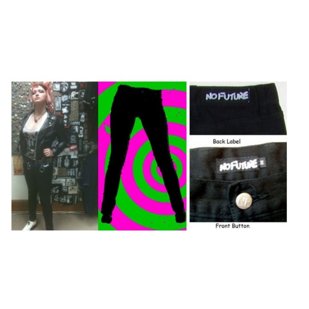 No Future Black Skinny Jeans Sz 9